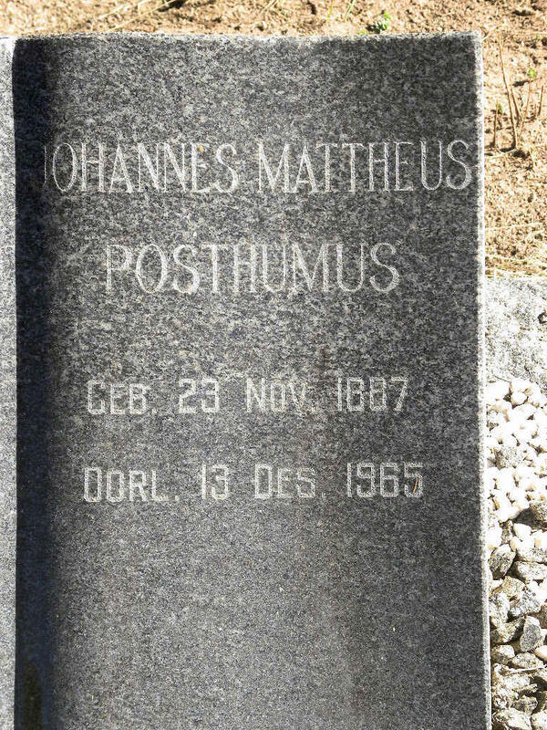 POSTHUMUS Johannes Mattheus 1887-1965