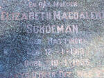 SCHOEMAN Elizabeth Magdalena nee HATTINGH 1913-1955