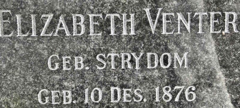 VENTER Elizabeth nee STRYDOM 1876-