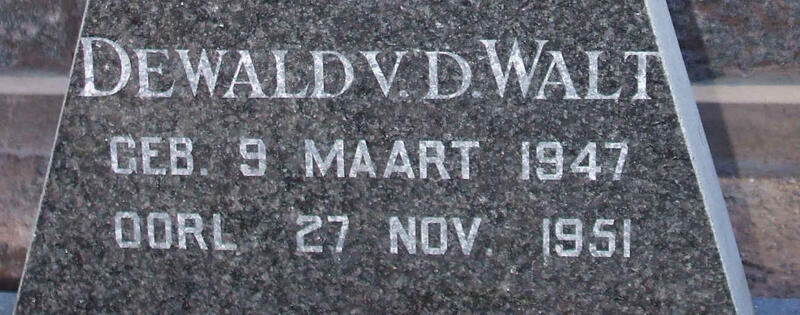 WALT Dewald, v.d. 1947-1951