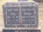 PAGEL Louie Adolph Edward 1895-1978 & Olive Edith 1897-1955