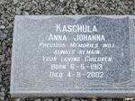 KASCHULA Anna Johanna 1913-2002