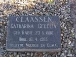 CLAASSEN Catharina Cecelia nee RABIE 1896-1985