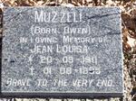 MUZZELL Jean Louisa nee OWEN 1911-1995