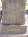 SCHRODER Caroline B.L. nee KLINGENBERG 1879-1955