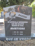 BASSON Martiena 1924-2000
