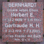 BERNHARDT Herbert E. 1909-1990 & Gertraude H.H. 1914-2005