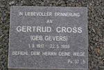 CROSS Gertrud nee GEVERS 1917-1999