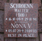 SCHROENN Walter 1905-1994 & Nona V. 1929-2003