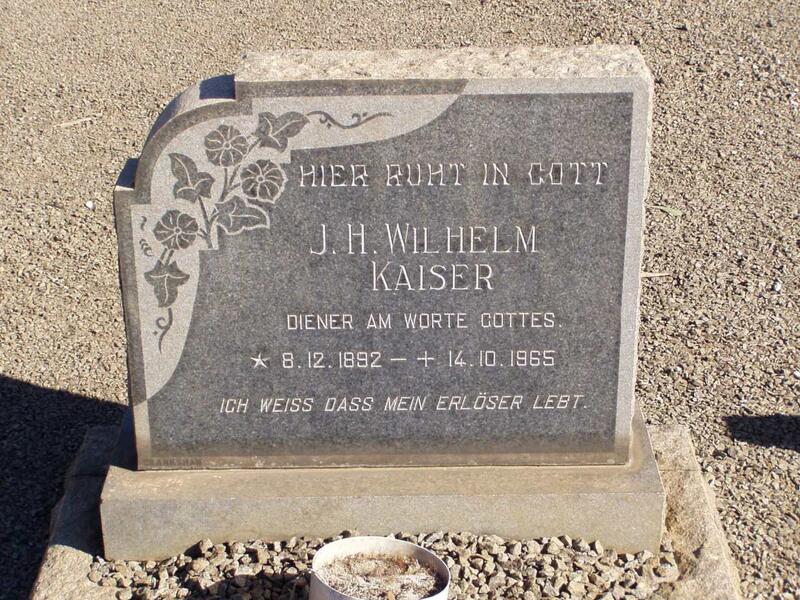 KAISER J.H. Wilhelm 1892-1965