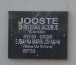 JOOSTE Christiaan Jacobus 1928-2009 & Susanna Maria Johanna DE VILLIERS 1928-