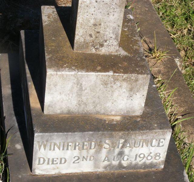 FAUNCE Winifred S. -1968