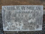VERMEULEN Maria E. nee NIENABER 1815-1900 :: VERMEULEN Jacobus G. 1841-1926