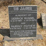 JAGER Derrick Russel, de 1951-1970 :: DE JAGER Murphy Matthew 1932-1990