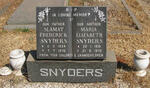 SNYDERS Slamat Frederick 1894-1970 & Maria Elizabeth 1918-1970