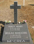 McCREA Percy Henry 1908-1968 & Beulah Marjorie 1911-2002