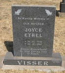 VISSER Joyce Ethel 1930-1981