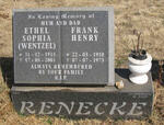 RENECKE Frank Henry 1910-1973 & Ethel Sophia WENTZEL 1913-2001
