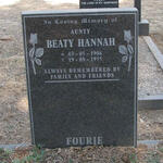 FOURIE Beaty Hannah 1906-1955
