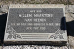 REENEN Willem Maartens, van 1911-1962