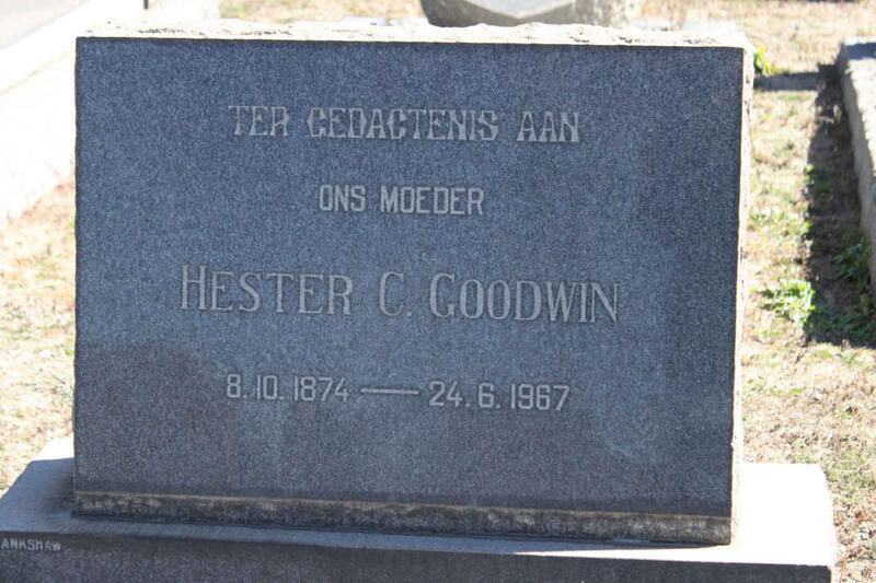 GOODWIN Hester C. 1874-1967