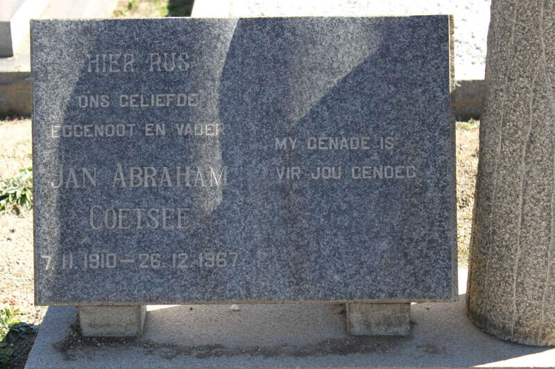 COETZEE Jan Abraham 1910-1967