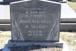 VILLIERS Maria Elizabeth, de 1912-1992