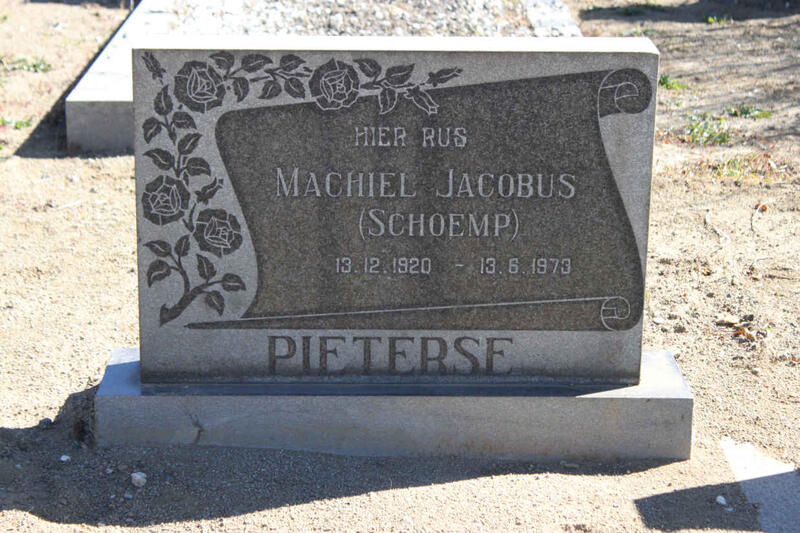 PIETERSE Machiel Jacobus 1920-1973