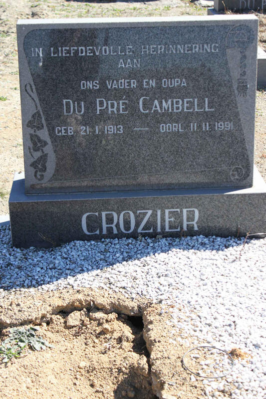 CROZIER Du Pre Cambell 1913-1991