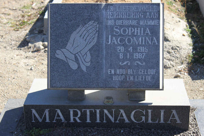 MARTINAGLIA Sophia Jacomina 1915-1987