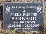 BARNARD Freda Pauline nee BRANDT 1913-2006