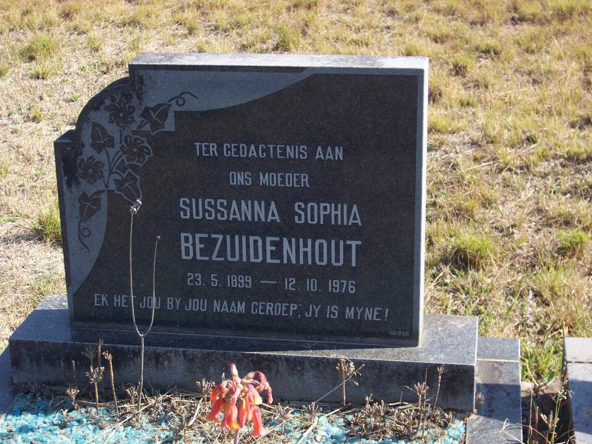 BEZUIDENHOUT Sussanna Sophia 1899-1976