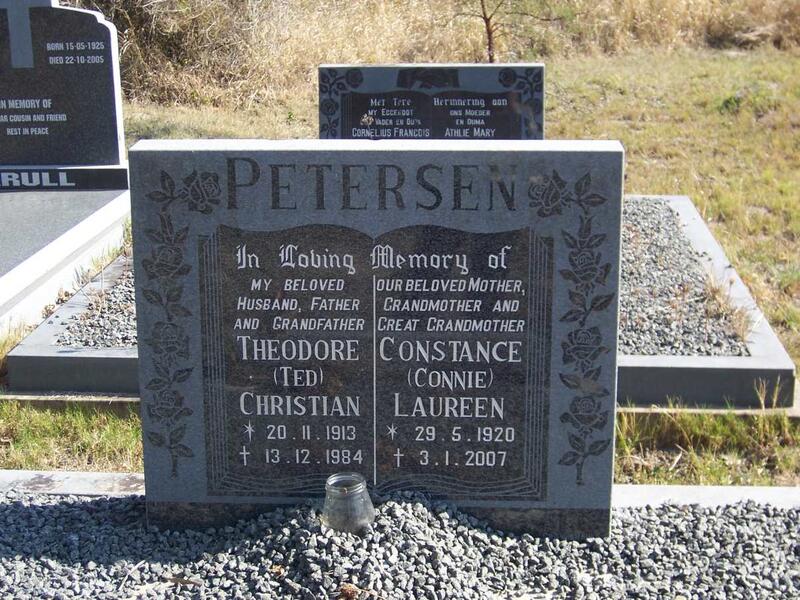 PETERSEN Theodore Christian 1913-1984 & Constance Laureen 1920-2007