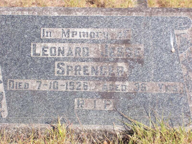 SPRENGER Leonard Jesse -1926