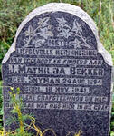 BEKKER J. Mathilda nee SNYMAN 1894-1941