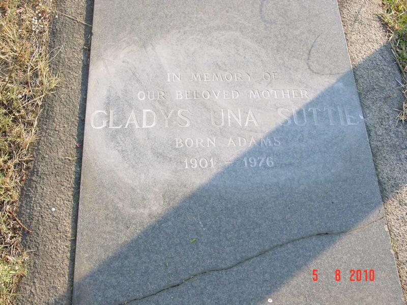 SUTTIE Gladys Una nee ADAMS 1901-1976