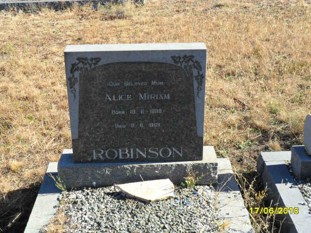 ROBINSON Alice Miriam 1888-1969