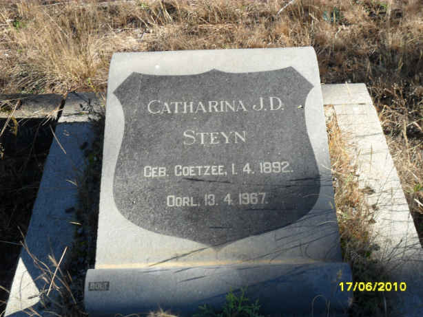 STEYN Catharina J.D. nee COETZEE 1892-1967