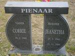 PIENAAR Corrie 1940- & Jeanetha 1944-2004