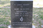 SANDERSON Mary McQueen 1878-1973