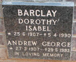 BARCLAY Andrew George 1907-1993 & Dorothy Isabel 1907-1990