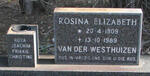 WESTHUIZEN Rosina Elizabeth,van der 1909-1989
