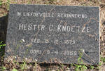 KNOETZE Hester C. 1879-1959
