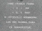 FOURIE Annie Francis 1918-2007