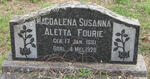FOURIE Magdalena Susanna Aletta 1881-1928