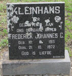 KLEINHANS Frederick Johannes C. 1915-1972