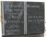GOUWS Catherina J. nee FERREIRA 1919-1958