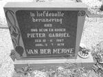 MERWE Pieter Gabriel, van der 1967-1978