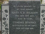 ASLAKSEN Adolf A.B. -1953 & Florence Beatrice -1966