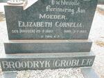 BROODRYK Elizabeth Cornelia previously GROBLER nee KRUGER 1887-1959